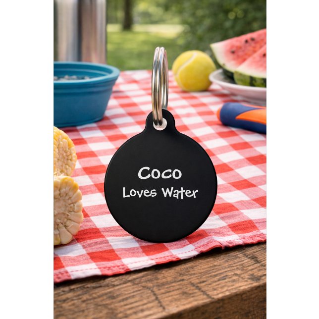 Lustiges Hunde-Zitat mit Telefonnummer | Individue Haustiermarke (Von Creator hochgeladen)