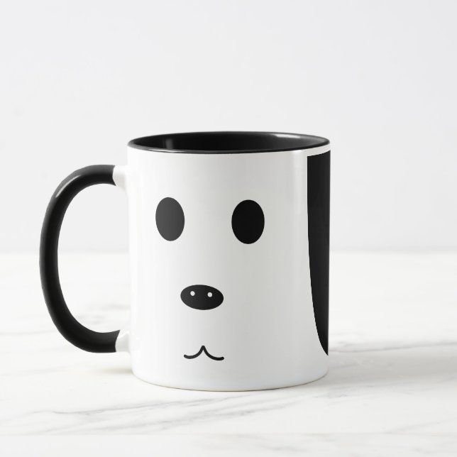 lustiges Hundegesicht Tasse (Links)