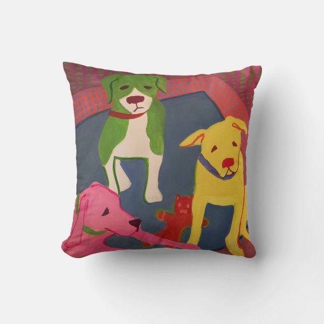 Lustiges Hundekissen mit Kissen (Vorderseite)