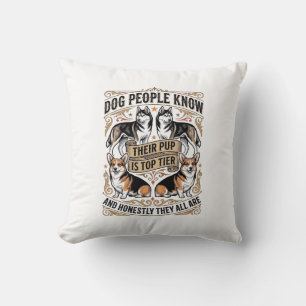 Lustiges Hundeliebhaber-Shirt mit Vintage-Hunde-De Kissen