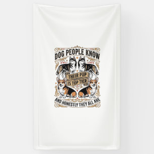 Lustiges Hundeliebhaber-Shirt mit Vintage-Hunde-St Banner