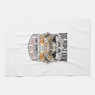 Lustiges Hundeliebhaber-Shirt mit Vintage-Welpen-D Geschirrtuch