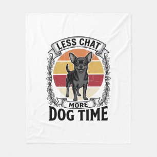 Lustiges Hundeliebhaber-Shirt Vintage Gravur Chihu Fleecedecke