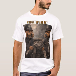 Lustiges Hundepolizei-Shirt Auf Frischer Tat Ertap T-Shirt