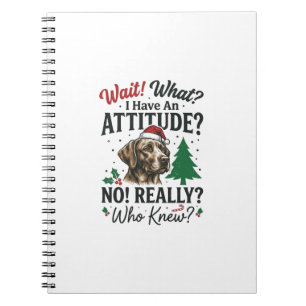 Lustiges Hundeverhalten Weihnachts-Vektor-Design_1 Notizblock