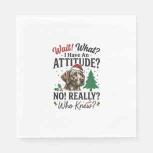 Lustiges Hundeverhalten Weihnachts-Vektor-Design_1 Serviette