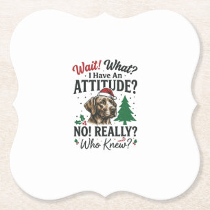 Lustiges Hundeverhalten Weihnachts-Vektor-Design_1 Untersetzer