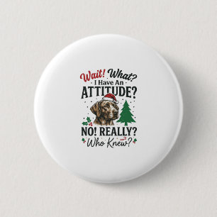 Lustiges Hundeverhalten Weihnachtsvektor-Design_1 Button