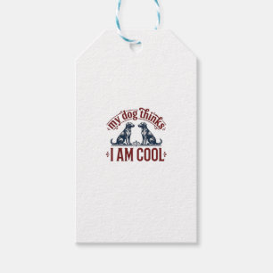 Lustiges Hundezitat Vintage-Gravur T-Shirt-Design_ Geschenkanhänger