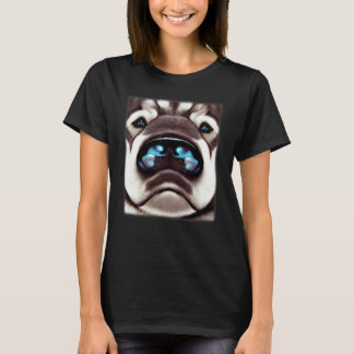 Lustiges Husky-Design Hund Abdruck Kunstwerk Gesic T-Shirt