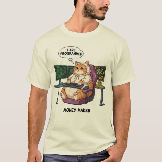 Lustiges 'Ich Bin Programmierer Grammatikfehler'-C T-Shirt (Vorderseite)