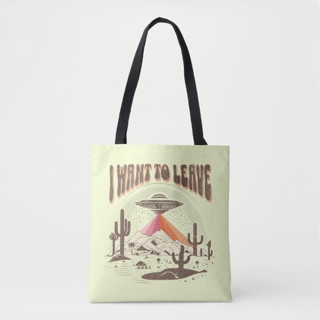Lustiges "Ich will weg"-Raumschiff-Design (Vorderseite)