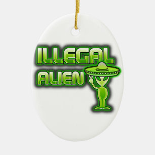 Lustiges illegales alien keramik ornament