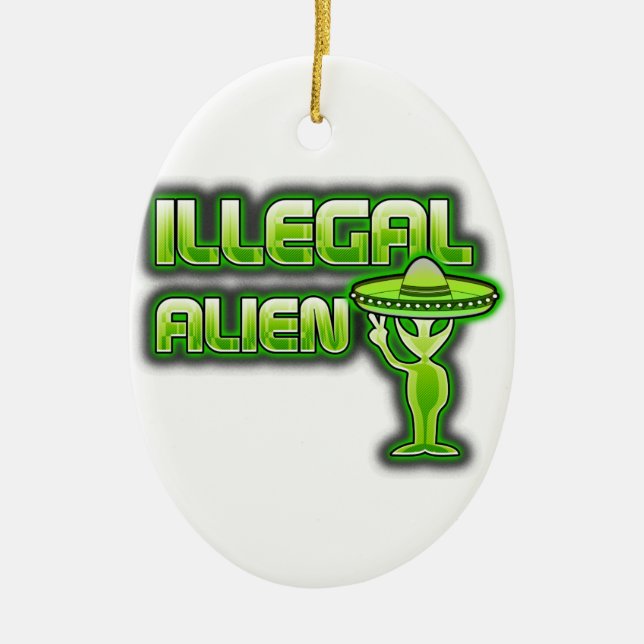 Lustiges illegales alien keramik ornament (Vorne)