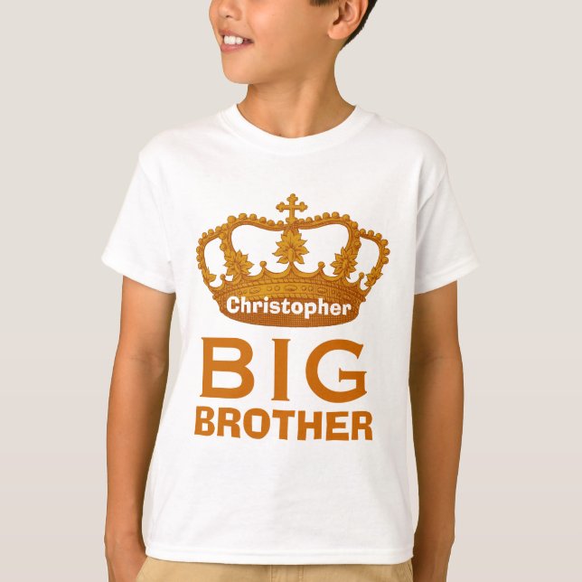 Lustiges individueller Name GROSSER BRUDER T-Shirt (Vorderseite)