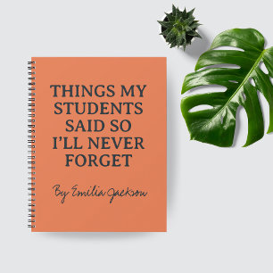 Lustiges individuelles Lehrer-Tagebuch als Geschen Notizbuch