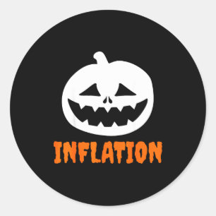 Lustiges Inflations-Halloween-Kostüm-Paar passend Runder Aufkleber