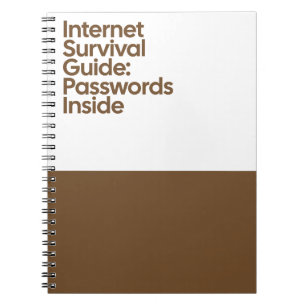Lustiges Internet-Passwort-Notizbuch Notizblock
