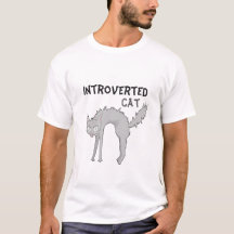 Lustiges introvertiertes Katze T-Shirt