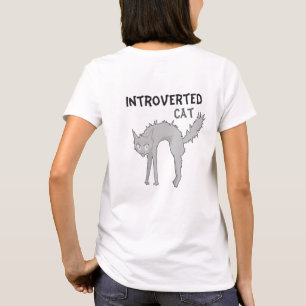 Lustiges introvertiertes Katze T-Shirt Geschenk