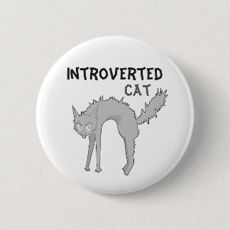 Lustiges introvertiertes Katzenabzeichen | Geschen Button