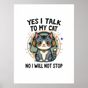 Lustiges Introvertiertes Katzenliebhaber-Zitat Hüb Poster