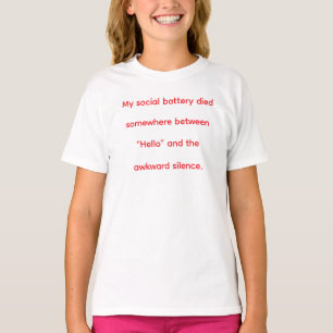 Lustiges Introvertiertes T-Shirt mit abgebrochener