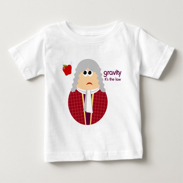 Lustiges Isaac- Newtonbaby-T-Shirt Baby T-shirt (Vorderseite)