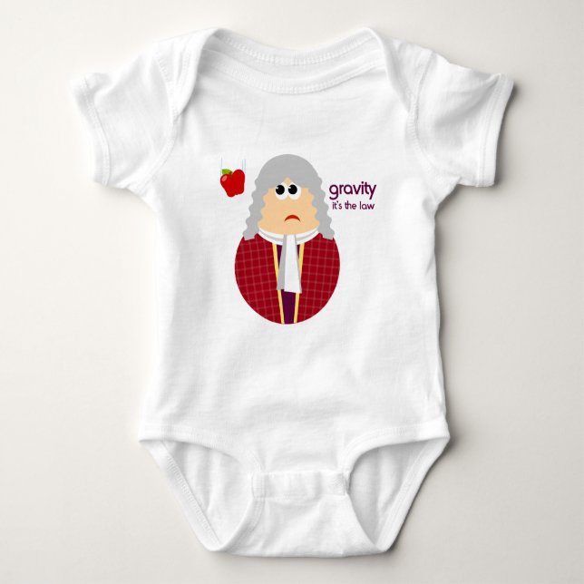 Lustiges Isaac- NewtonSäuglings-Shirt Baby Strampler (Vorderseite)