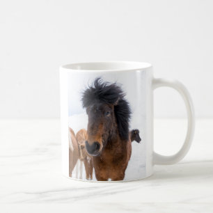 Lustiges isländisches Pferdeporträt Kaffeetasse