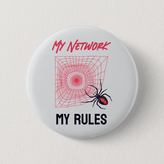 Lustiges IT-Netzwerk-Admin-Humor-Geschenk Button (Vorderseite)