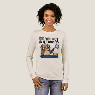 Lustiges IT-Support-Eule-Langarm-Ticket-Shirt Tri-Blend Shirt