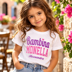 Lustiges italienisches Mädchen Bambina Monella T-Shirt