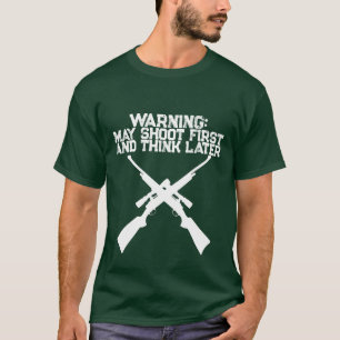 Lustiges Jagd-Shirt Darf Erst Schießen, Dann Nachd T-Shirt