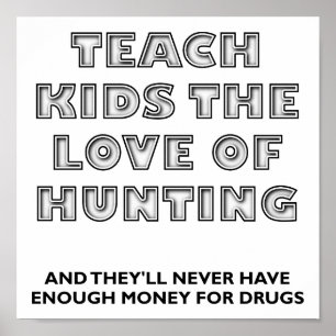 Lustiges Jagdposter für Kinder Poster