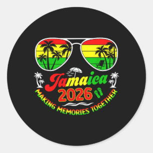 Lustiges Jamaika 2026 Erinnerungen schaffen Urlaub Runder Aufkleber