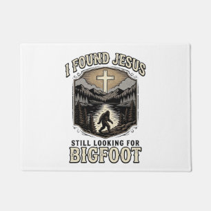 Lustiges Jesus Bigfoot Vintage Christliches T-Shir Fußmatte