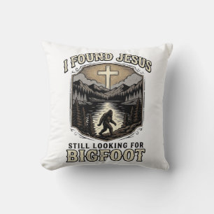 Lustiges Jesus Bigfoot Vintage Christliches T-Shir Kissen