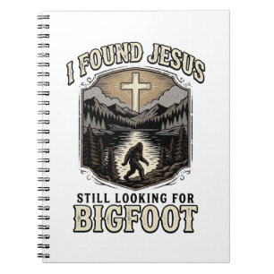 Lustiges Jesus Bigfoot Vintage Christliches T-Shir Notizblock