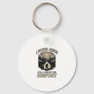 Lustiges Jesus Bigfoot Vintage Christliches T-Shir Schlüsselanhänger