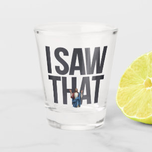 Lustiges Jesus-Meme-Zitat Ich sah das Christlich Schnapsglas