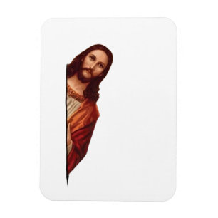 Lustiges Jesus-Meme-Zitat, ich sah, dass Jesus Magnet