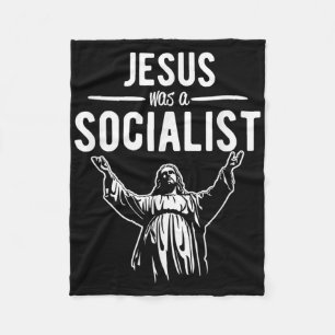 Lustiges Jesus War Ein Sozialist Shirt Jesus Bete Fleecedecke