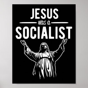 Lustiges Jesus War Ein Sozialist Shirt Jesus Bete Poster