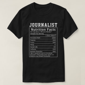 Lustiges Journalist Ernährungsfakten Medienmitarbe T-Shirt