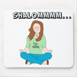 Lustiges jüdisches Yoga-Küken Shalommm Mousepad