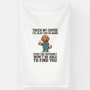 Lustiges Kaffee-Hund Vintage Gravur Shirt Design_1 Banner