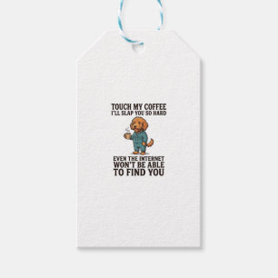 Lustiges Kaffee-Hund Vintage Gravur Shirt Design_1 Geschenkanhänger
