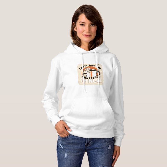 Lustiges Kaffeedesign - Retro Hoodies (Vorne ganz)