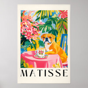 Lustiges Kaffeeposter, English Bulldog Art, Henri Poster